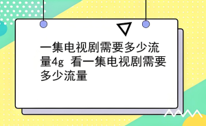 如何估算观看电视剧一集需要多少流量？